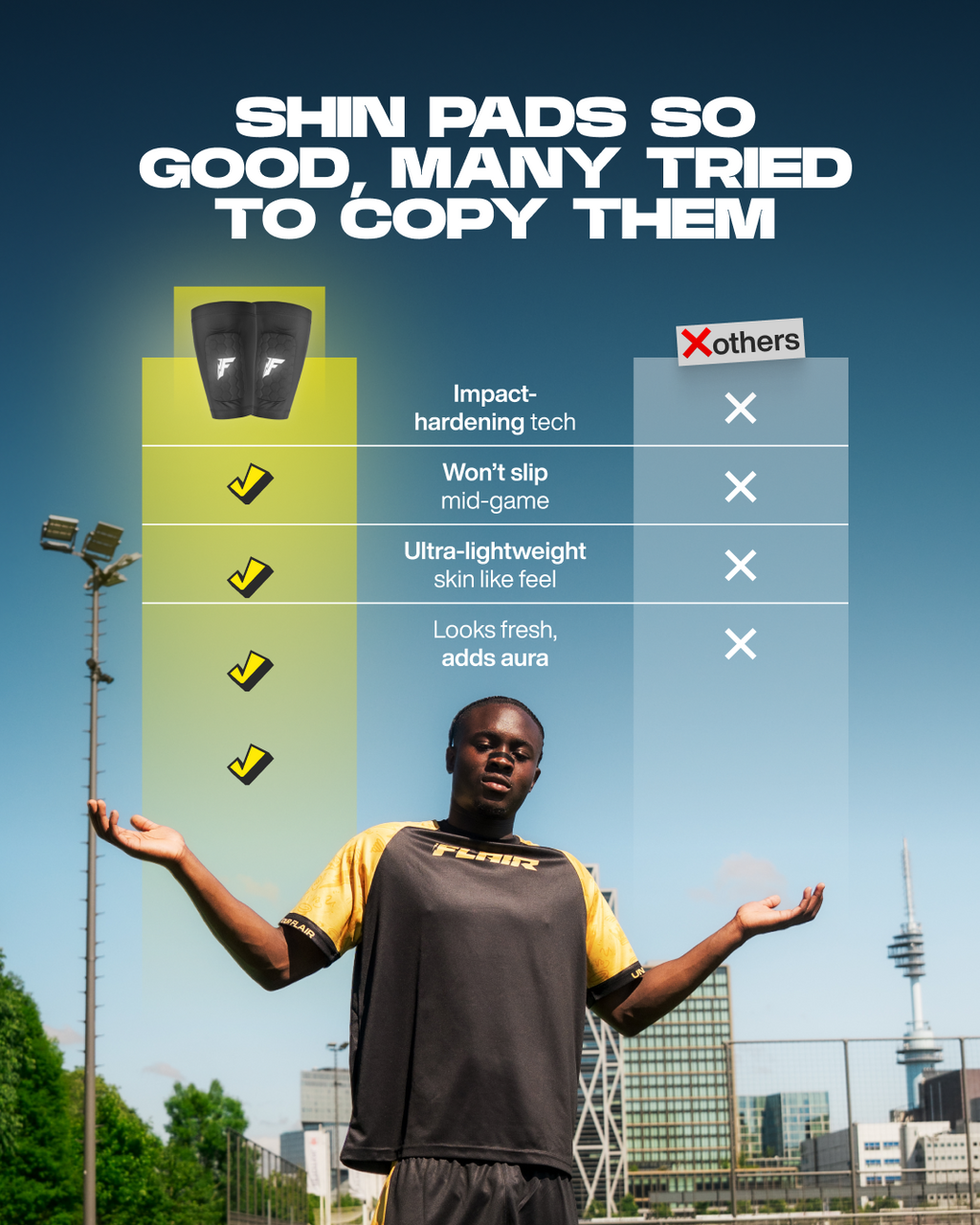 Built-In Shin Pads